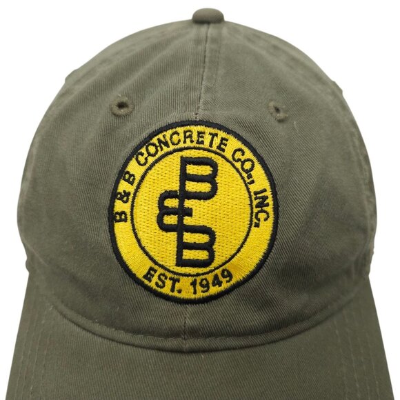 B & B Concrete Strapback Cap Hat Trucker Baseball Embroidered Patch Gray - Picture 7 of 13